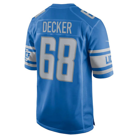 D.Lions #68 Taylor Decker Blue Game Jersey Stitched American Football Jerseys - Main View