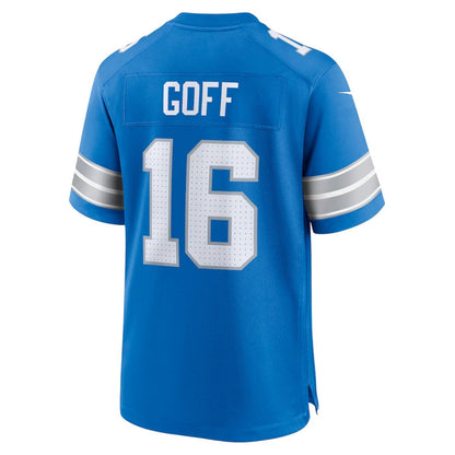 D.Lions #16 Jared Goff Game Jersey - Blue American Football Jerseys - Main View