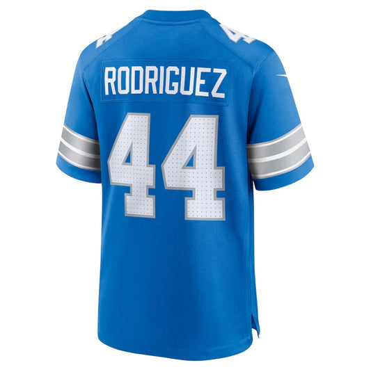 D.Lions #44 Malcolm Rodriguez Game Jersey - Blue American Football Jerseys - Main View