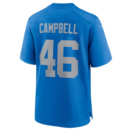D.Lions #46 Jack Campbell Blue Alternate Game Stitched American Football Jerseys - Main View