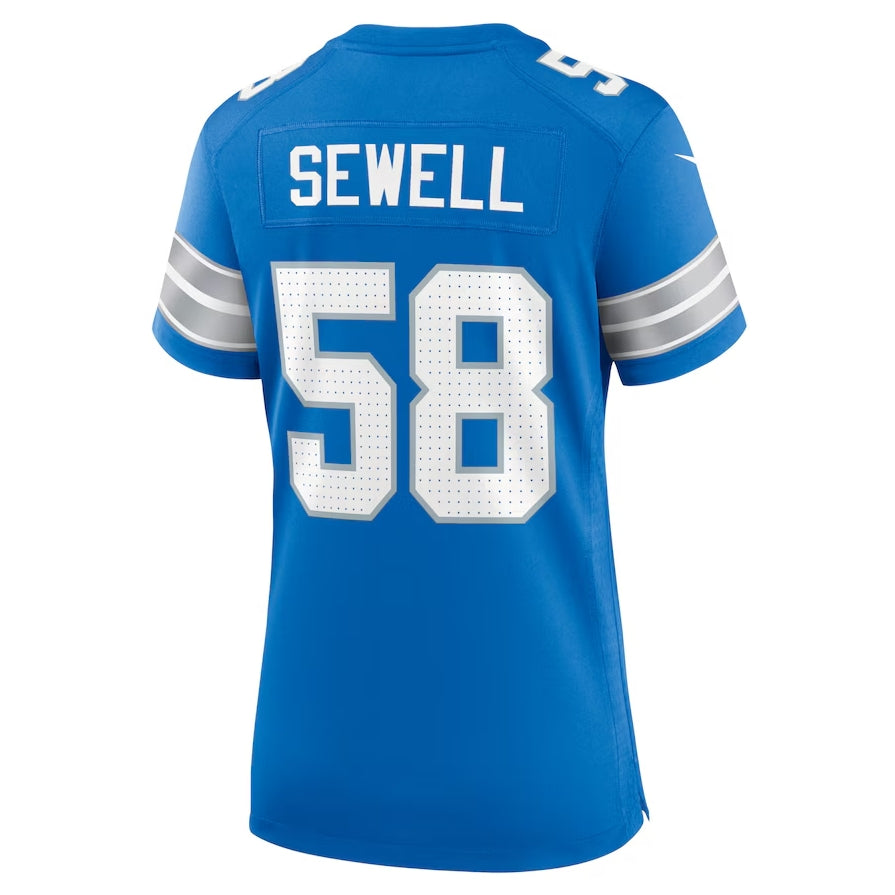 D.Lions #58 Penei Sewell Team Game Jersey - Blue American Football Jerseys - Main View