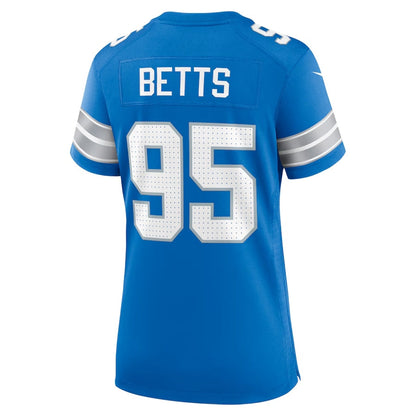 D.Lions #95 Mathieu Betts Game Jersey - Blue American Football Jerseys - Main View