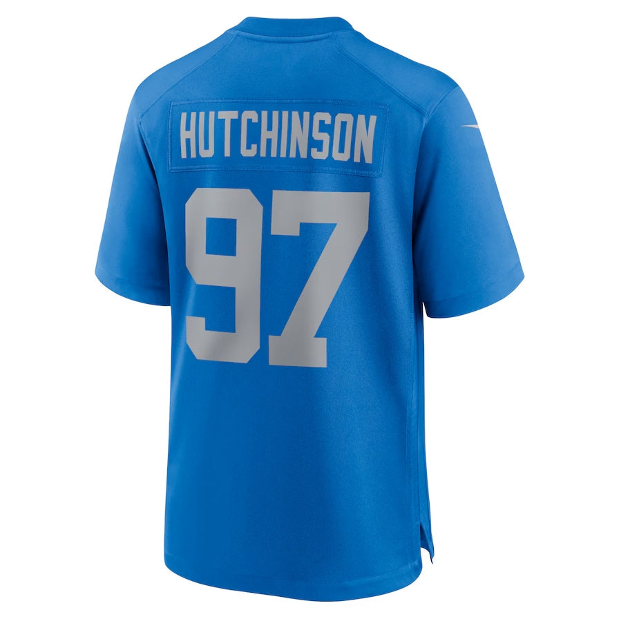 D.Lions #97 Aidan Hutchinson Blue Alternate Game Stitched American Football Jerseys - Main View