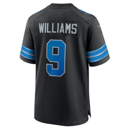 D.Lions #9 Jameson Williams 2nd Alternate Game Jersey - Black American Football Jerseys - Main View