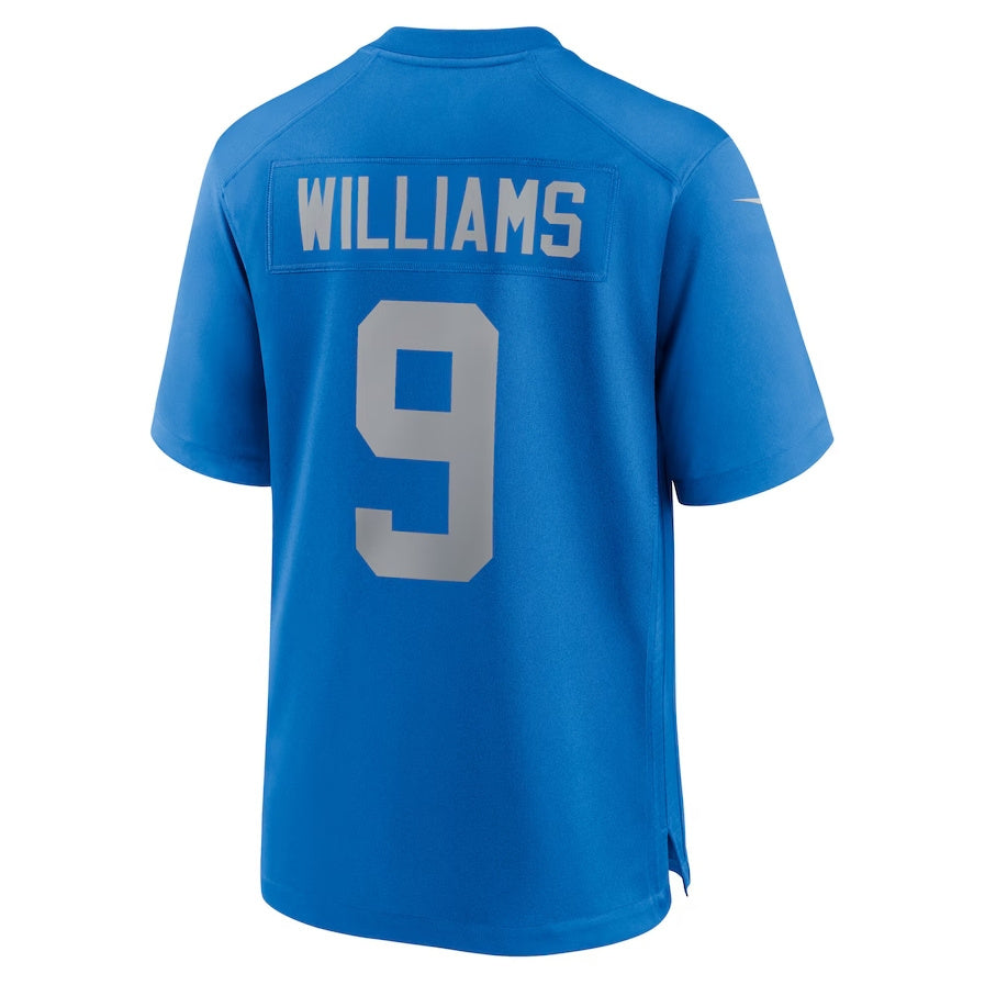 D.Lions #9 Jameson Williams Blue Alternate Game Stitched American Football Jerseys - Main View