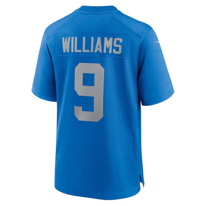 D.Lions #9 Jameson Williams Blue Alternate Game Stitched American Football Jerseys - Main View