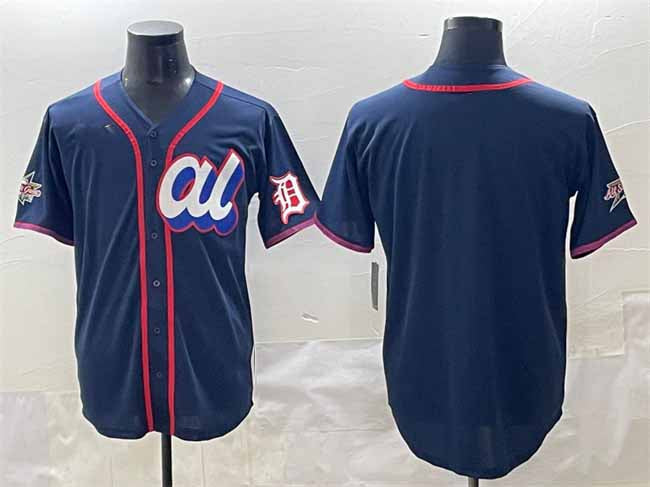 Detroit Tigers American League Blank Navy 2025 All-Star Edition Limited Stitched Baseball Jersey - Main View