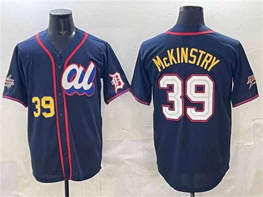 Detroit Tigers American League #39 Zach McKinstry Navy 2025 All-Star Edition Limited Stitched Baseball Jersey - Main View