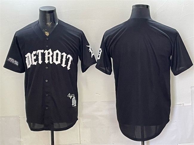 Detroit Tigers Blank 2026 Black 'Motor Gothic Edition' Vapor Premier Limited Stitched Jersey - Main View
