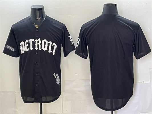 Detroit Tigers Blank 2026 Black 'Motor Gothic Edition' Vapor Premier Limited Stitched Jersey - Main View