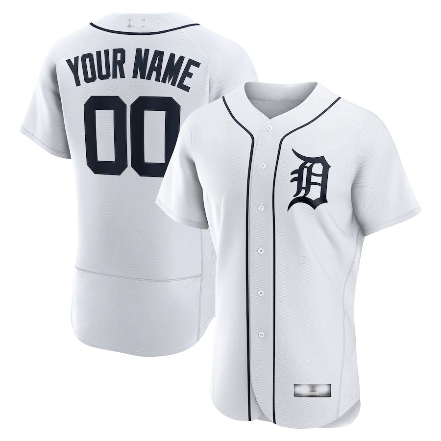Baseball Jerseys Custom Detroit Tigers White Official Authentic Custom Jersey - Main View