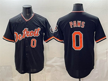 Detroit Tigers #0 Paws Black 2026 Alternate Vapor Premier Limited Stitched Jersey - Main View