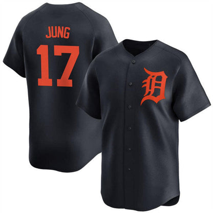 Detroit Tigers #17 Jace Jung Black 2024 Alternate Limited Stitched Baseball Jersey - Main View