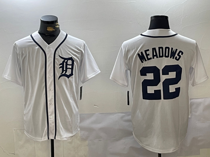 Detroit Tigers #22 Parker Meadows White Cool Base Stitched Baseball Jersey - Main View