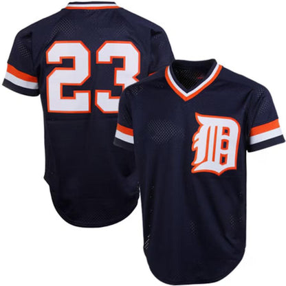 Detroit Tigers #23 Kirk Gibson Navy Mitchell & Ness 1984 Authentic Cooperstown Collection Mesh Batting Practice Jersey Baseball Jerseys - Main View