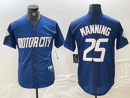 Detroit Tigers #25 Matt Manning 2024 Navy City Connect Cool Base Limited Stitched Baseball Jerseys - Main View