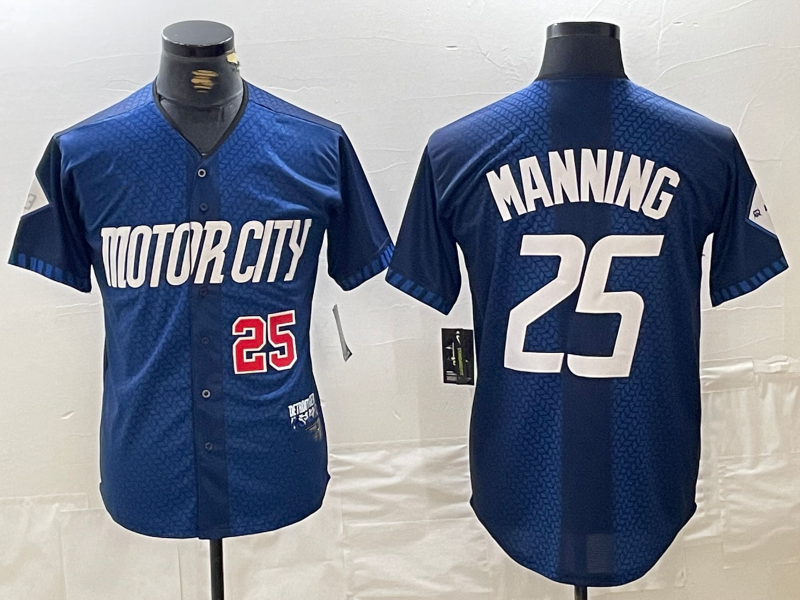 Detroit Tigers #25 Matt Manning Number 2024 Navy City Connect Cool Base Limited Stitched Baseball Jerseys - Main View