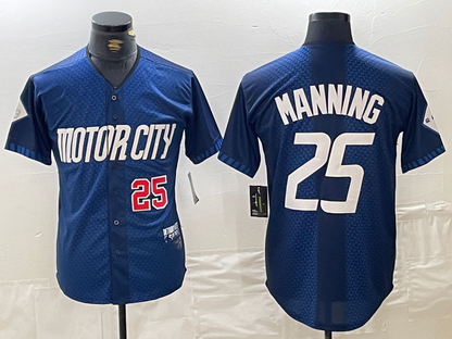 Detroit Tigers #25 Matt Manning Number 2024 Navy City Connect Cool Base Limited Stitched Baseball Jerseys - Main View
