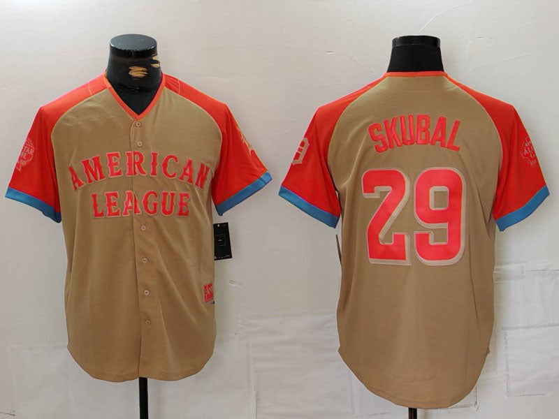 Detroit Tigers #29 Tarik Skubal Cream 2024 All Star Limited Stitched Baseball Jersey - Main View