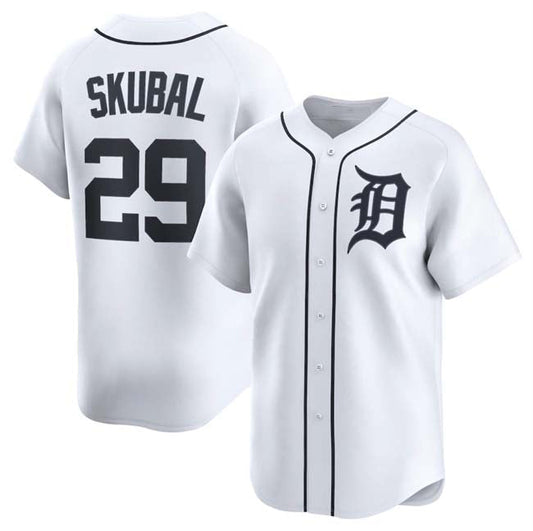 Detroit Tigers #29 Tarik Skubal White 2024 Home Limited Stitched Baseball Jersey - Main View
