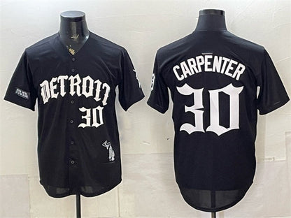 Detroit Tigers #30 Kerry Carpenter 2026 Black 'Motor Gothic Edition' Vapor Premier Limited Stitched Jersey - Main View