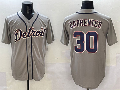 Detroit Tigers #30 Kerry Carpenter Grey Cool Base Stitched Baseball Jersey - Main View