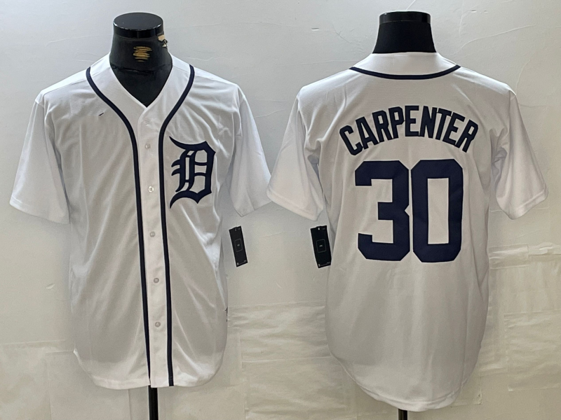 Detroit Tigers #30 Kerry Carpenter White Cool Base Stitched Baseball Jerseys - Main View