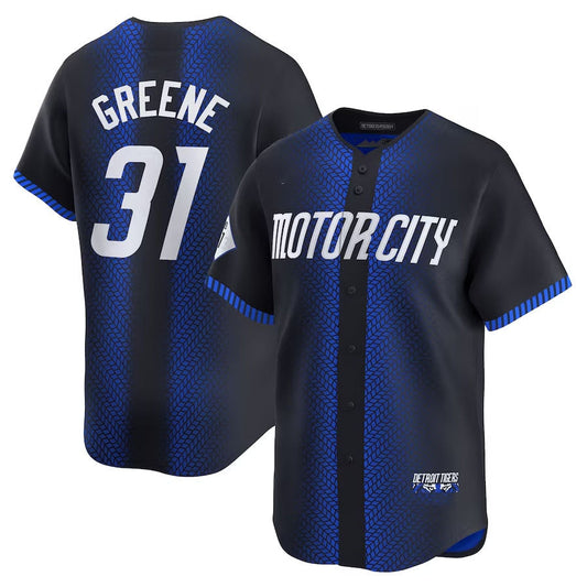 Detroit Tigers #31 Riley Greene 2024 City Connect Limited Jersey - Navy Baseball Jerseys - Main View