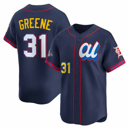Detroit Tigers #31 Riley Greene American League 2025 All-Star Edition Limited Player Jersey - Navy Baseball Jersey - Main View