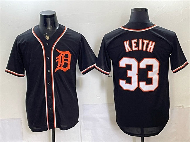 Detroit Tigers #33 Colt Keith 2026 Fashion Replica Black Out Stitched Jersey - Main View