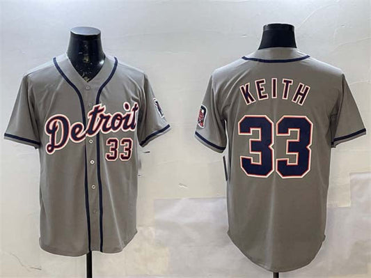 Detroit Tigers #33 Colt Keith Gray Cool Base Stitched Baseball Jersey - Main View