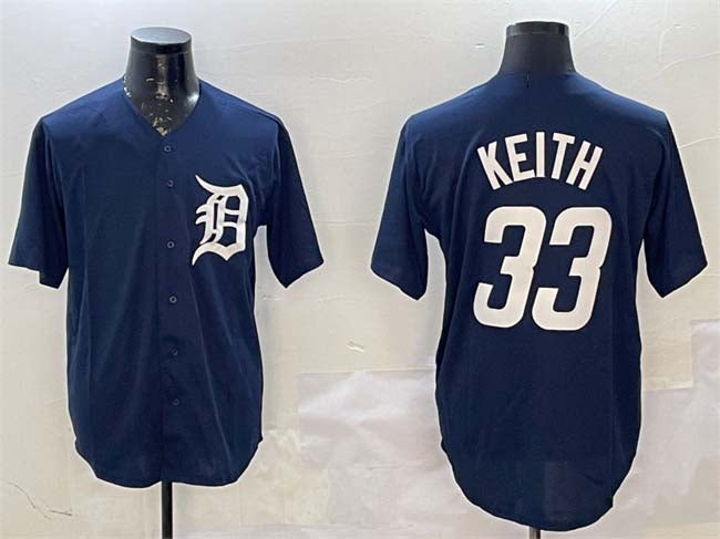 Detroit Tigers #33 Colt Keith Navy Cool Base Stitched Baseball Jersey - Main View