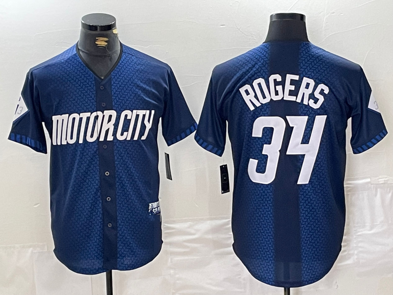 Detroit Tigers #34 Jake Rogers 2024 Navy City Connect Cool Base Limited Stitched Baseball Jersey - Main View