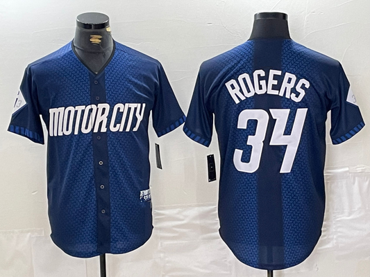 Detroit Tigers #34 Jake Rogers 2024 Navy City Connect Cool Base Limited Stitched Baseball Jersey - Main View