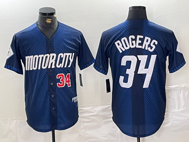 Detroit Tigers #34 Jake Rogers 2024 Navy City Connect Cool Base Limited Stitched Baseball Jersey - Main View
