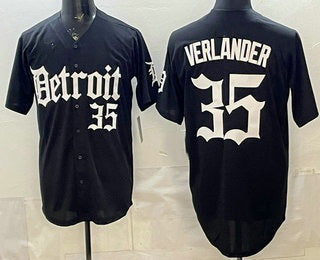 Detroit Tigers #35 Justin Verlander Black Limited Cool Base Stitched Baseball Jersey - Main View