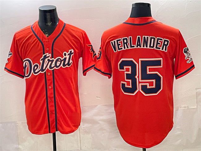 Detroit Tigers #35 Justin Verlander Orange 2026 Cool Base Stitched Baseball Jersey - Main View