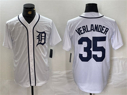 Detroit Tigers #35 Justin Verlander White Cool Base Stitched Baseball Jersey - Main View