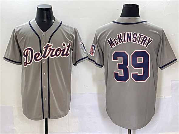 Detroit Tigers #39 Zach McKinstry Gray Cool Base Stitched Baseball Jersey - Main View