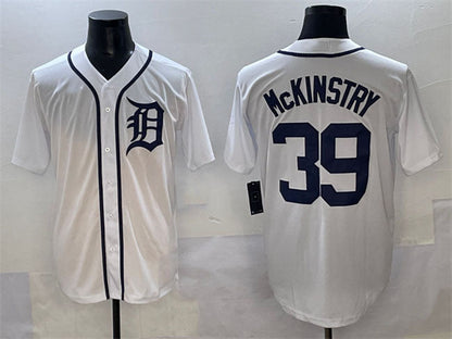Detroit Tigers #39 Zach McKinstry White Cool Base Stitched Baseball Jersey - Main View