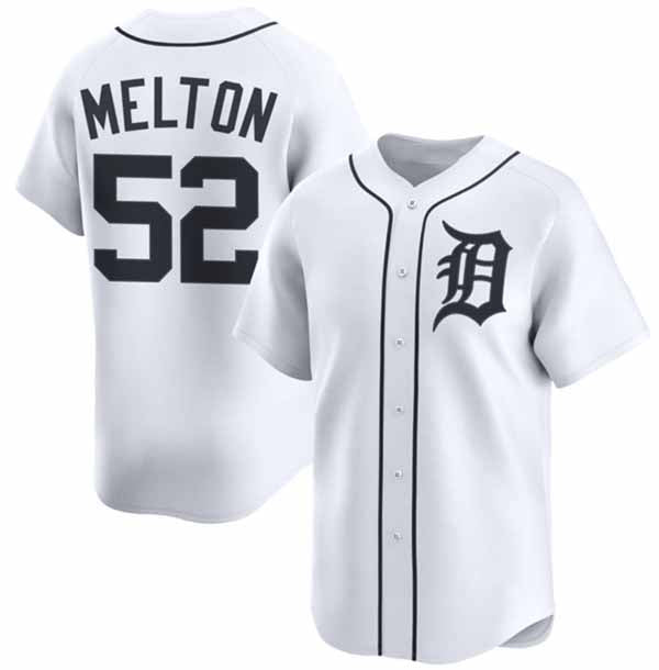Detroit Tigers #52 Troy Melton White 2024 Home Limited Stitched Baseball Jersey - Main View