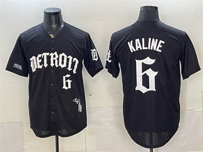 Detroit Tigers #6 Al Kaline 2026 Black 'Motor Gothic Edition' Vapor Premier Limited Stitched Jersey - Main View