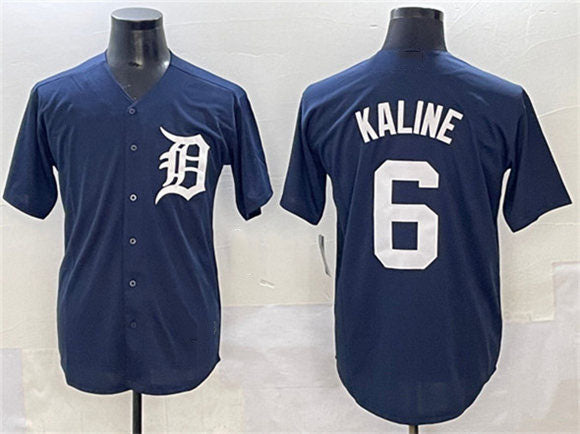 Detroit Tigers #6 Al Kaline Navy Cool Base Stitched Baseball Jersey - Main View