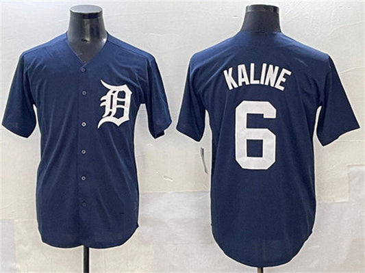 Detroit Tigers #6 Al Kaline Navy Cool Base Stitched Baseball Jersey - Main View