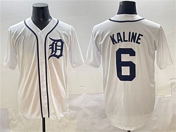 Detroit Tigers #6 Al Kaline White Cool Base Stitched Baseball Jersey - Main View