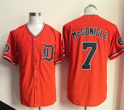 Detroit Tigers #7 Kevin McGonigle Orange Cool Base Stitched Jersey - Main View