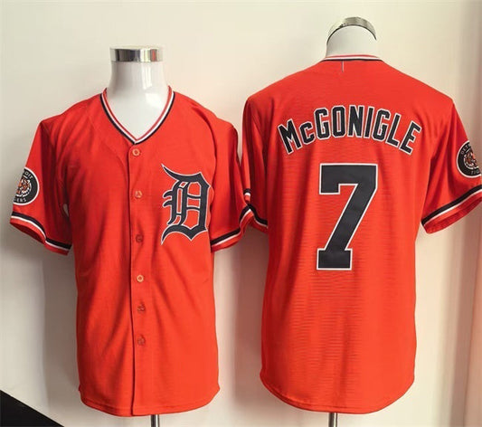 Detroit Tigers #7 Kevin McGonigle Orange Cool Base Stitched Jersey - Main View