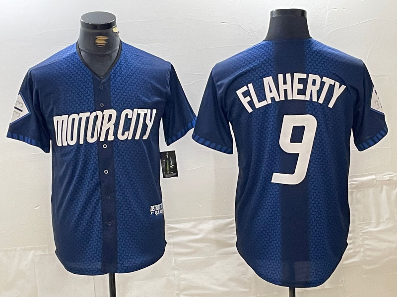 Detroit Tigers #9 Jack Flaherty 2024 Navy City Connect Cool Base Limited Stitched Jersey Baseball Jerseys - Main View