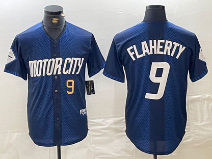 Detroit Tigers #9 Jack Flaherty 2024 Navy City Connect Cool Base Limited Stitched Jersey Baseball Jerseys - Main View