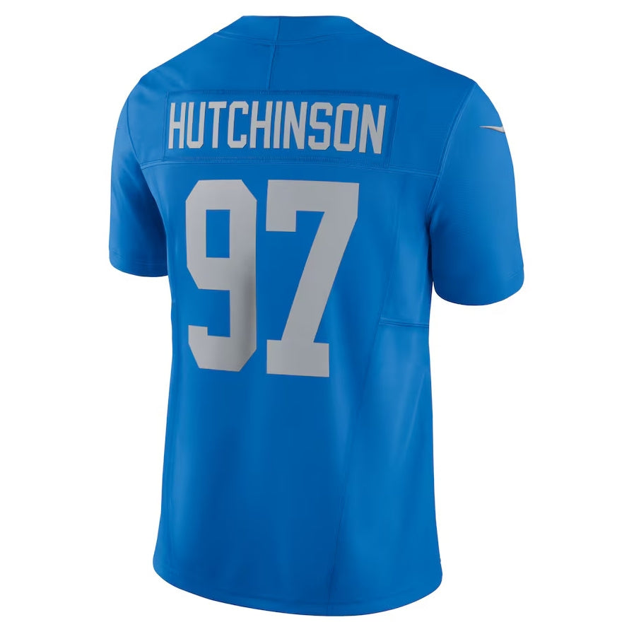 D.Lions #97 Aidan Hutchinson Blue Vapor F.U.S.E. Alternate Limited Stitched American Football Jerseys - Main View